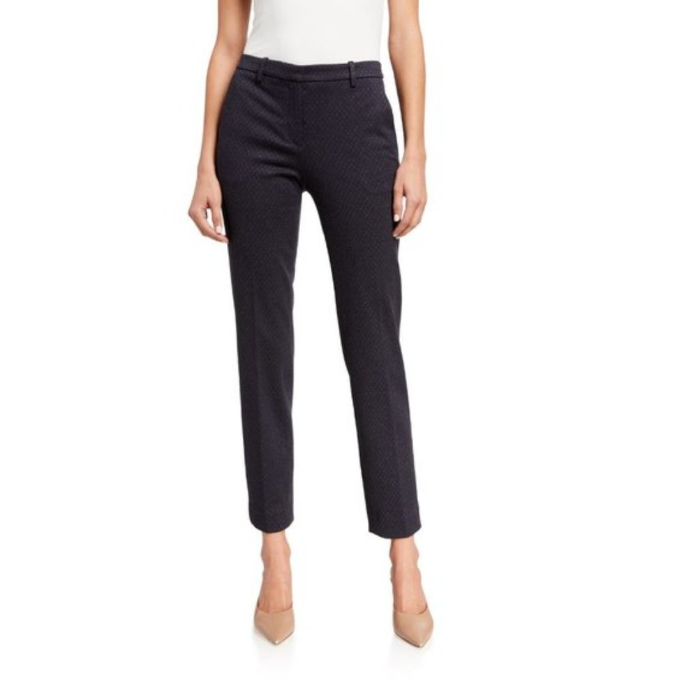 Theory Pant Tailored Trouser Charcoal Multi Trellis Knit